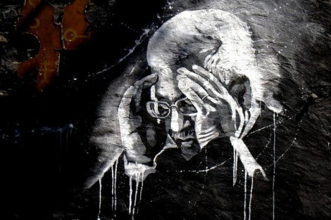 Retrato de Mahmoud Abbas pintado en las calles de París - Foto: Thierry Ehrmann