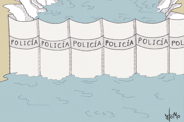 Planos de la represa de El Quimbo (Huila) - Caricatura: Don Átomo