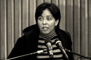 “Sobre la infiltración paramilitar en el Congreso, hoy la historia nos da la razón. Pedimos que el gobierno se abstenga de aprobar reformas que vayan en retroceso de la vigencia de los derechos humanos en Colombia” - Claudia Erazo, integrante de la Coordinación Colombia Europa EE.UU. - Foto: Andrés Monroy Gómez