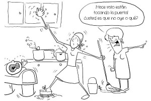 Servicio doméstico o esclavitud - Caricatura: Walhh