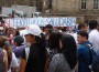 El pasado 5 de febrero, más de 9.000 trabajadores de Territrios Saludables protestaron en la Plaza de Bolívar de Bogotá. Foto: Camila Ramírez.