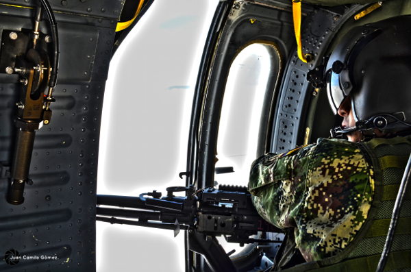 Helicóptero militar. Foto: Juan Camilo Gómez Alzate.