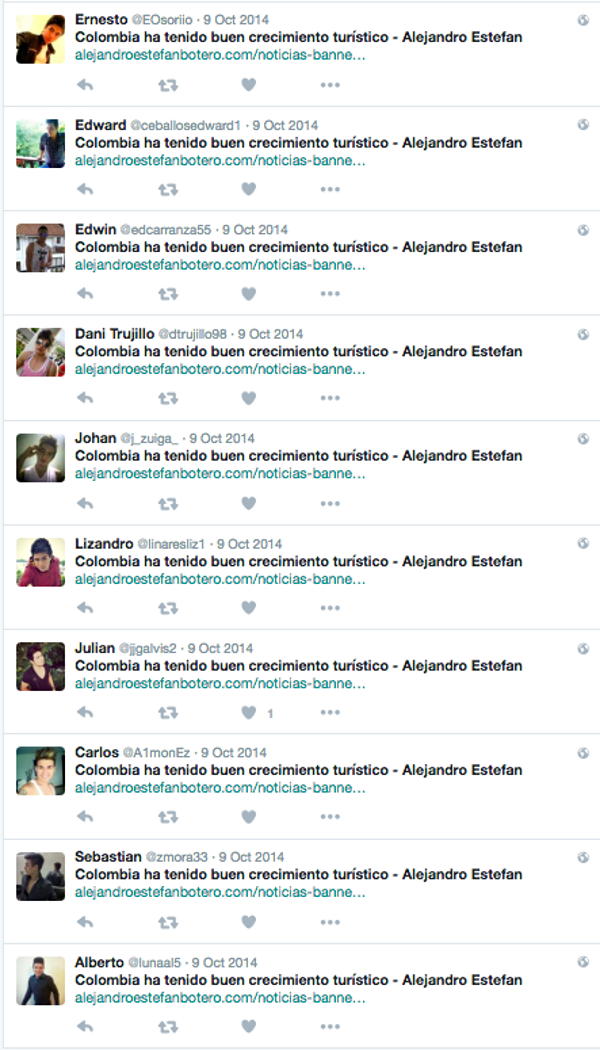 <i>Bots</i> en acción promocionando hoteles.