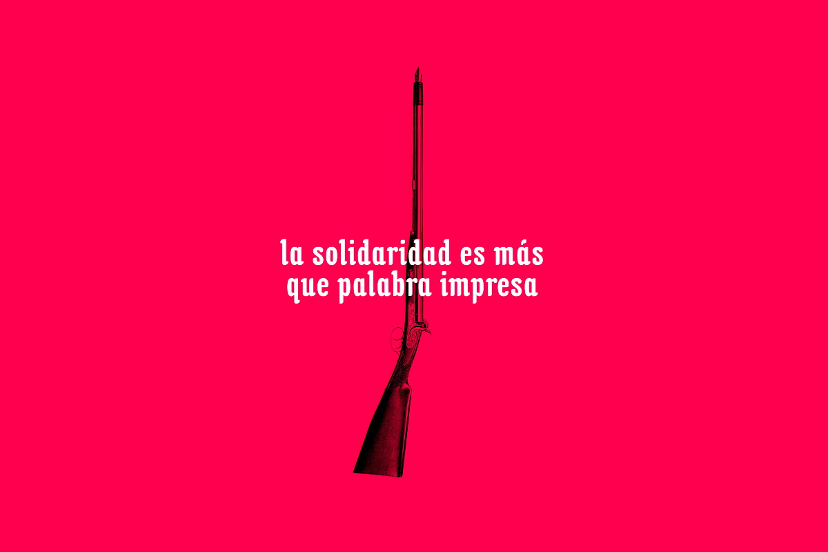 "La solidaridad es más que palabra impresa". Ilustración: Alpuerto.