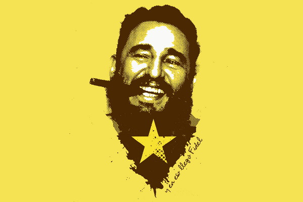 "Y en eso llegó Fidel". Ilustración: Francis Rojas.