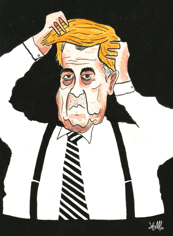 Alejandro Ordóñez en modo Trump. Caricatura: Átomo Cartún.