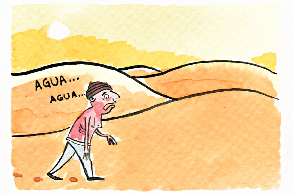 "Desierto". Caricatura: Átomo Cartún.