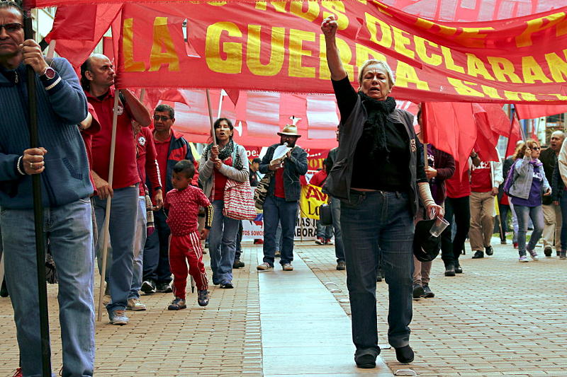 En Bogotá se expresó la solidaridad y la indignación contra la desigualdad. Foto: Omar Vera.