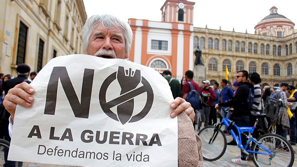 Protestas contra la reunión del Grupo de Lima en Bogotá y en solidaridad con Venezuela.