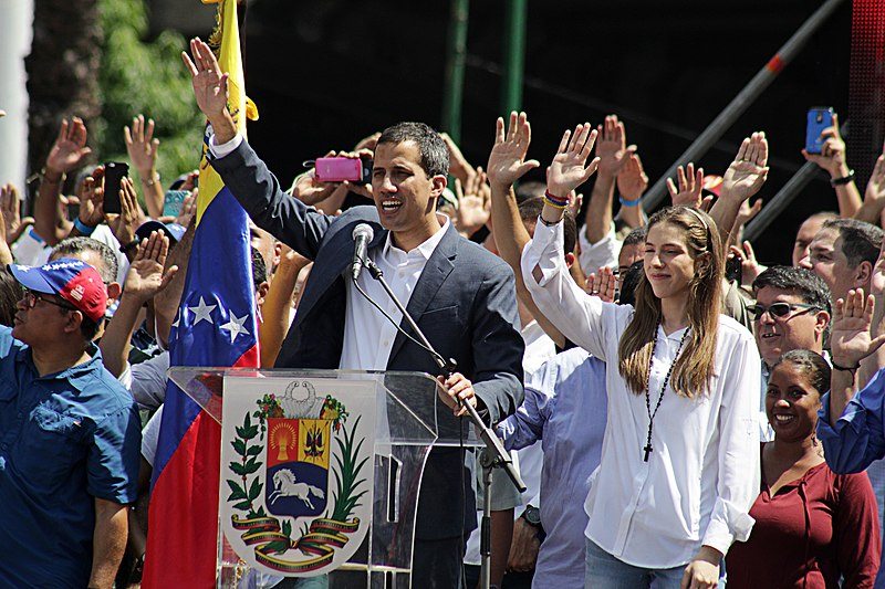 Juan Guaidó durante su 'autoproclamación' como presidente de Venezuela. Foto: Alex Abello Leiva.