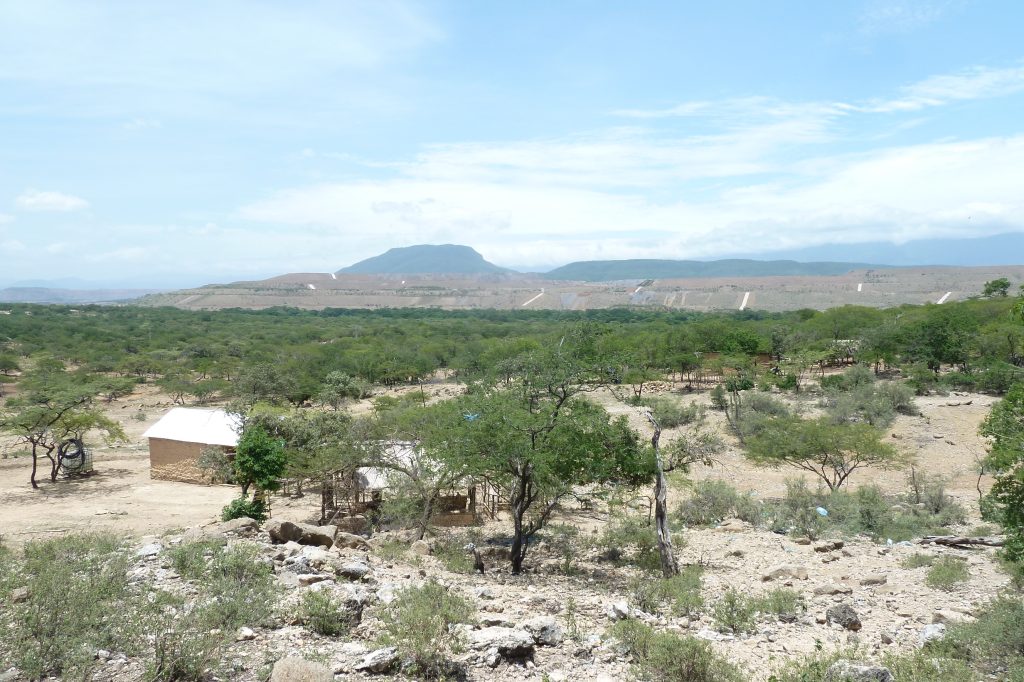 Cercanías de la mina el Cerrejón en La Guajira.