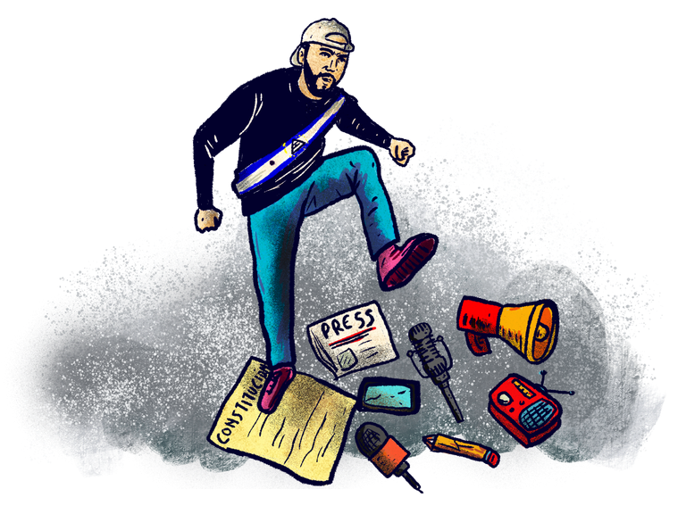Bukele - Ilustración: Monitor Tracking Civic Space